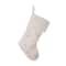 Glitzhome; Glitzhome® 21" White Plush with Snowflake Christmas Stocking; Category:Christmas Stockings; Image:2